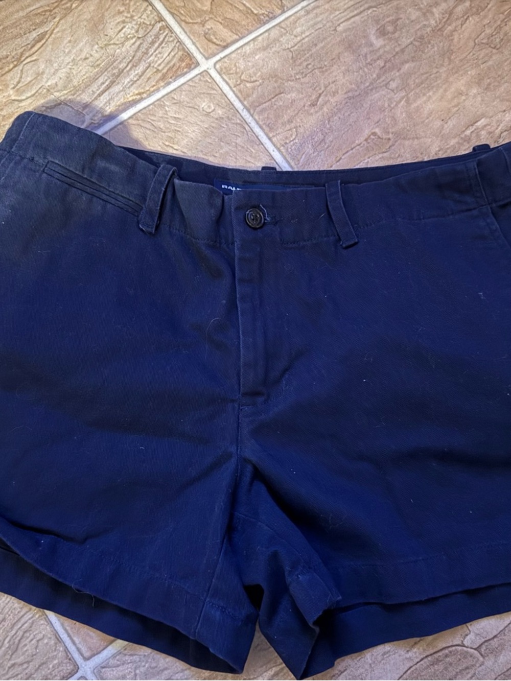 Ralph Lauren Men's Navy Flat-Front Shorts